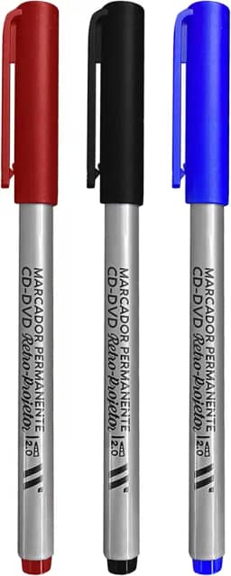 Caneta CD-DVD 2 mm, Newpen, Marcador, 3 Unidades, Multicor