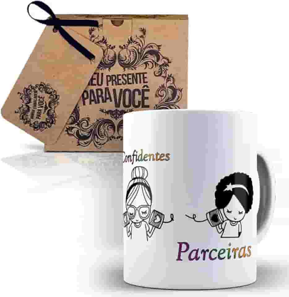 Caneca Presente Para Amiga, Amiga Confidente Parceiras