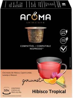 Aroma Selezione Cápsulas De Chá Hibisco Tropical Compatível Com Nespresso Contém 10 Cápsulas