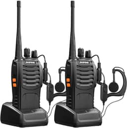 BAOFENG Walkie Talkies Bf-888S Rádios Bidirecionais Recarregáveis para Adultos Comunicador Portátil de Longo Alcance Interfone Uhf Profissional Conjunto de 2 Unidades Walky Talky com Fone de Ouvido, B