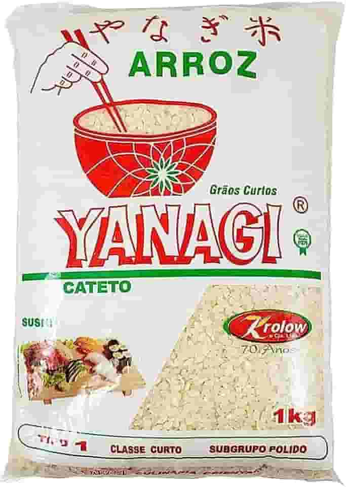 Arroz Japonês Yanagi Cateto Grão Curto Sushi Primeira Classe 1kg