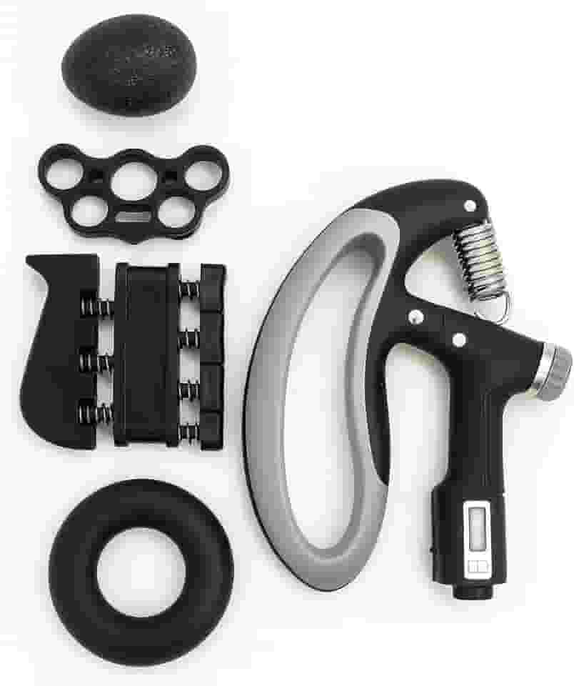 Hand Grip Exercitador de Mãos e Dedos Ajustável 5 a 100kg Para Força Resistência Fisioterapia e Reabilitação Com Contador