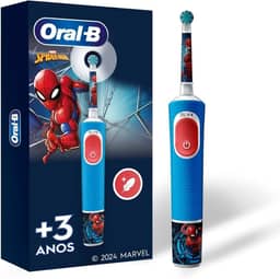 Oral-B Escova de Dente Elétrica Infantil Marvel Homem-Aranha, 4 adesivos