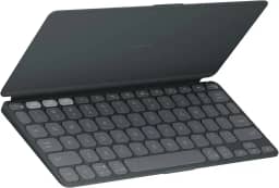 Teclado Sem Fio Portátil Logitech Keys-To-Go 2 para Tablets, iPad, iPhone, macOs e Windows, com Capa Integrada, Conexão Bluetooth e Easy-Switch para até 3 Dispositivos - Grafite