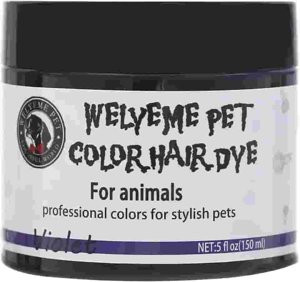 Tintura de pelo de cachorro, tintura permanente de pelos para animais de estimação, tintura profissional segura para cães, cor brilhante para cães e cavalos (violeta-2)