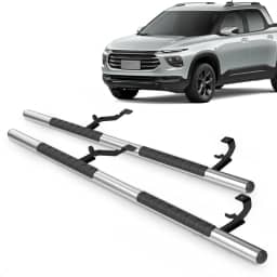 Par Estribo Lateral Tubular 2.1/2' Cromado Montana 2023 A 2025 Aço Carbono Kit Fixação Incluso