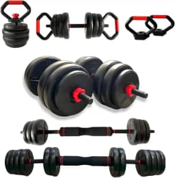 Kit Halteres Musculação Kettlebell 6 em 1 Peso 20kg Academia Odin Fit