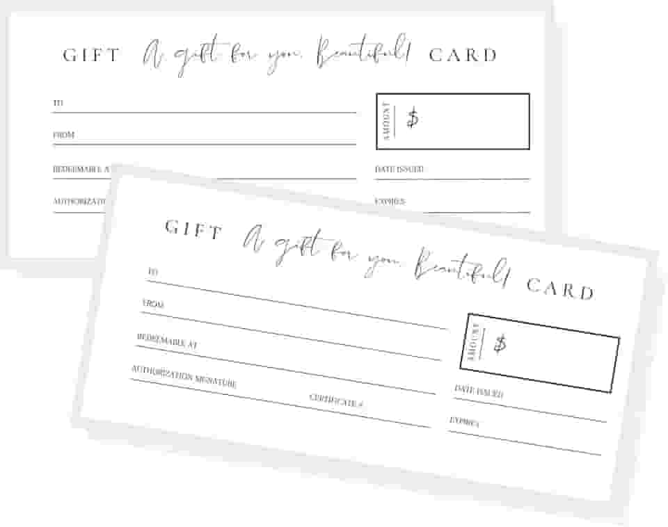 Vales de presente em branco | Pacote com 30 | Cartão de presente de tamanho de 9,5 x 21 cm | Vale de presente para pequenas empresas, vale de oferta, voucher, cupão | Design preto e branco