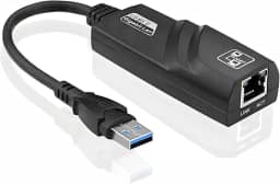 Adaptador de Rede USB 3.0 Gigabit Lan Ethernet RJ45 Placa de Rede Externa 10/100/1000mbps Desktop, Notebook, Macbook (USB 3.0)