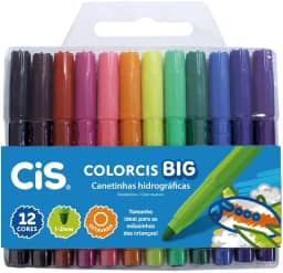 Canetinhas Hidrográficas, CIS, Jumbo 207.6800, Multicor, pacote de 12