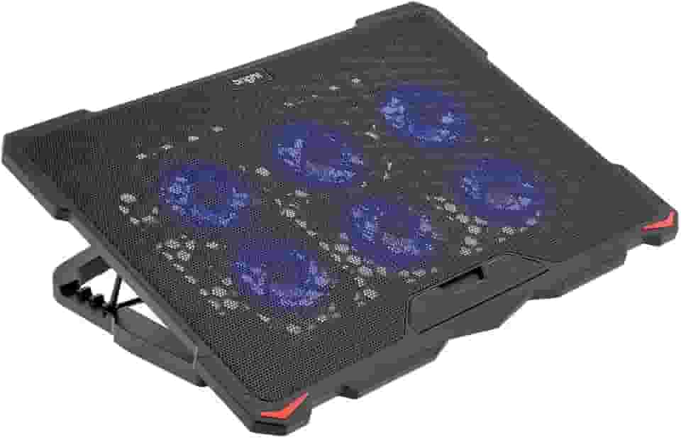 Bright Cooler para Notebook 6 Fans (6 Ventoinhas) LED e USB Hub Preto Bright, 1500 RPM, Ruído 20dBA