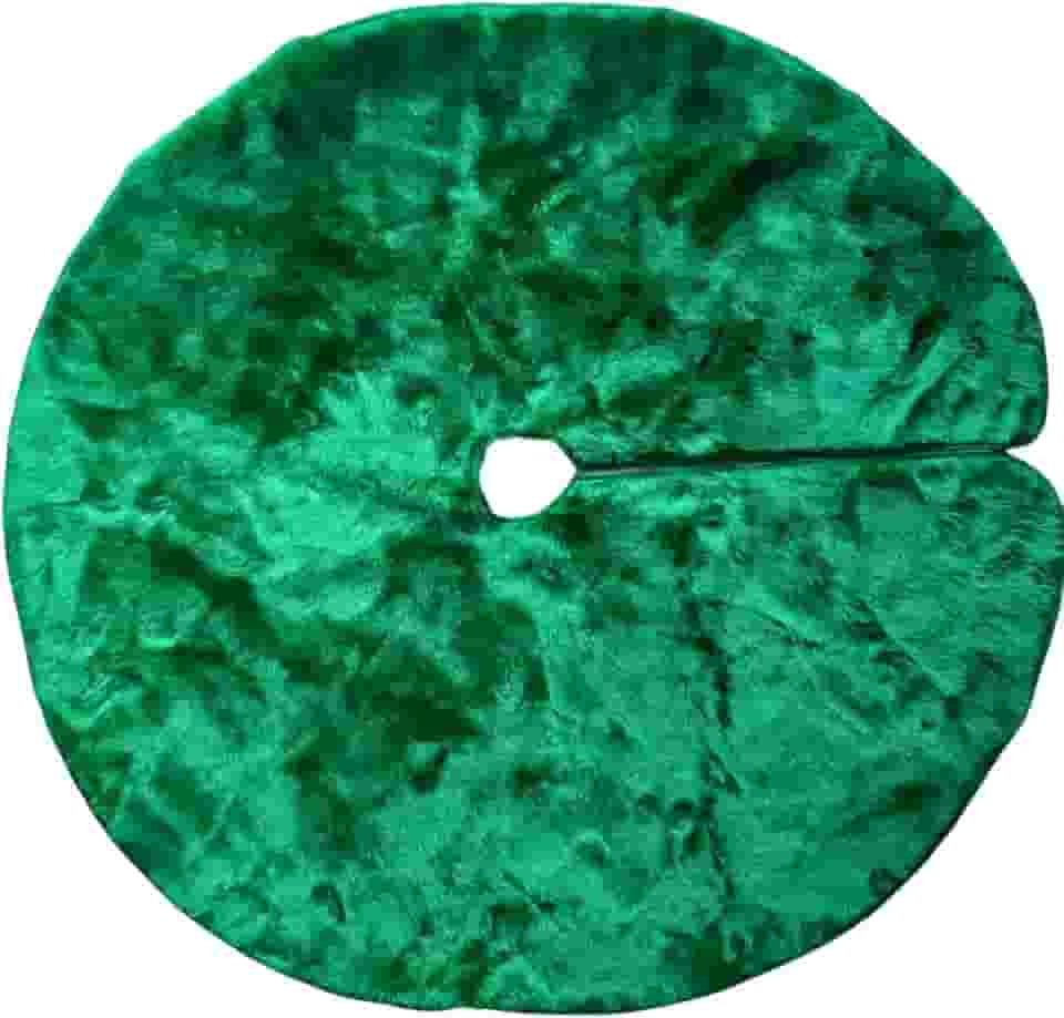 Saia Para Arvore de Natal Pelucia 70 CM Cores Branca - Verde - Vermelho - Rose Tapete Árvore de Natal Enfeites para Arvore de Natal, Base de Arvore de Natal Decoração de Natal (VERDE)