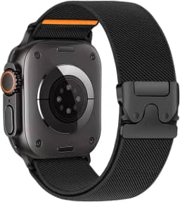 Pulseira esportiva elástica para Apple Watch Ultra/2/3 de 49 mm, 46 mm, 45 mm, 44 mm e 42 mm, pulseira de nylon para Apple Watch SE 3/2/1 séries 11 10 9 8 7 6 5 4 3 Ultra