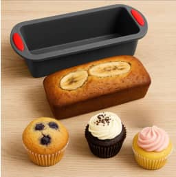 Forma de Silicone Retangular 27,5 cm Antiaderente para Pãe e Bolos