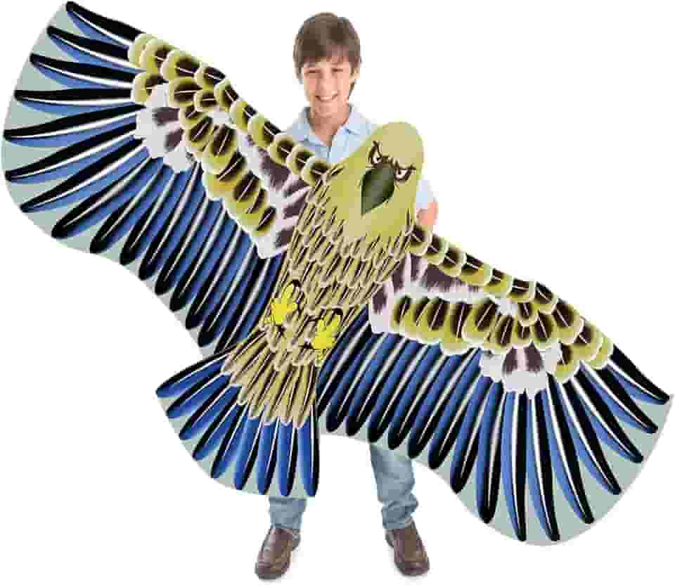 SNJOYFUL Pipa De Águia Grande Para Crianças E Adultos, Pipas 70,8' 8 A 12 Anos, Praia Linha Única Fácil Pilotar, Vem Com Corda 328 Pés