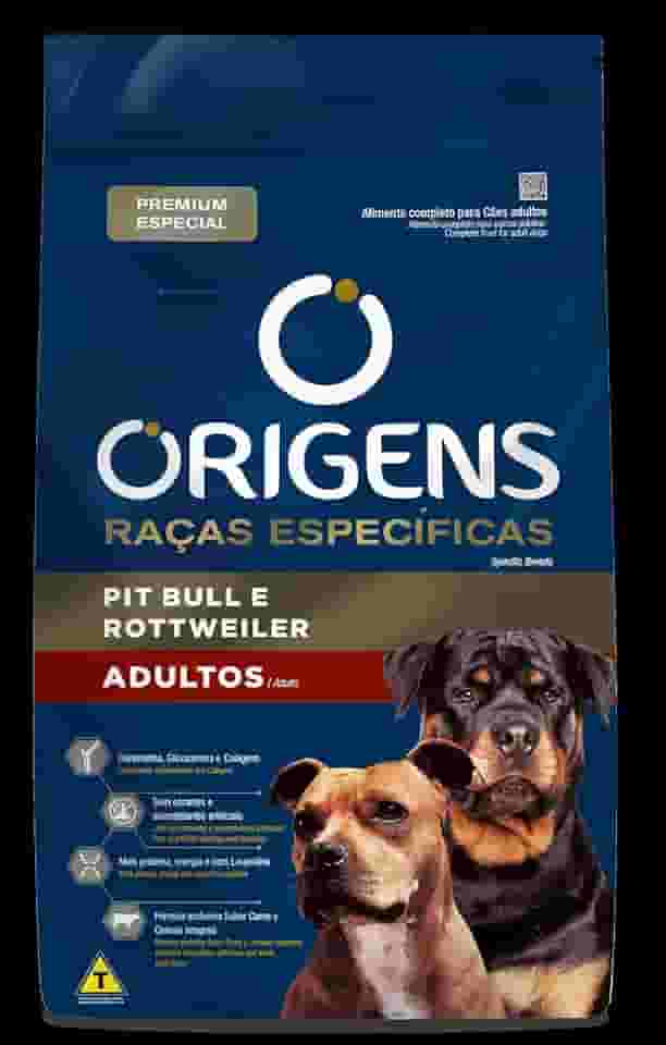 Adimax Origens Cães Adultos Pit Bull E Rottweiler 15Kg