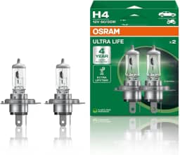 PAR LAMPADA OSRAM H4 ULTRA LIFE 3200K 12V 55W GARANTIA 4 ANOS