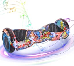 Hoverboard Elétrico com Luzes LED, 6.5 Polegadas – Skate para Crianças e Adultos