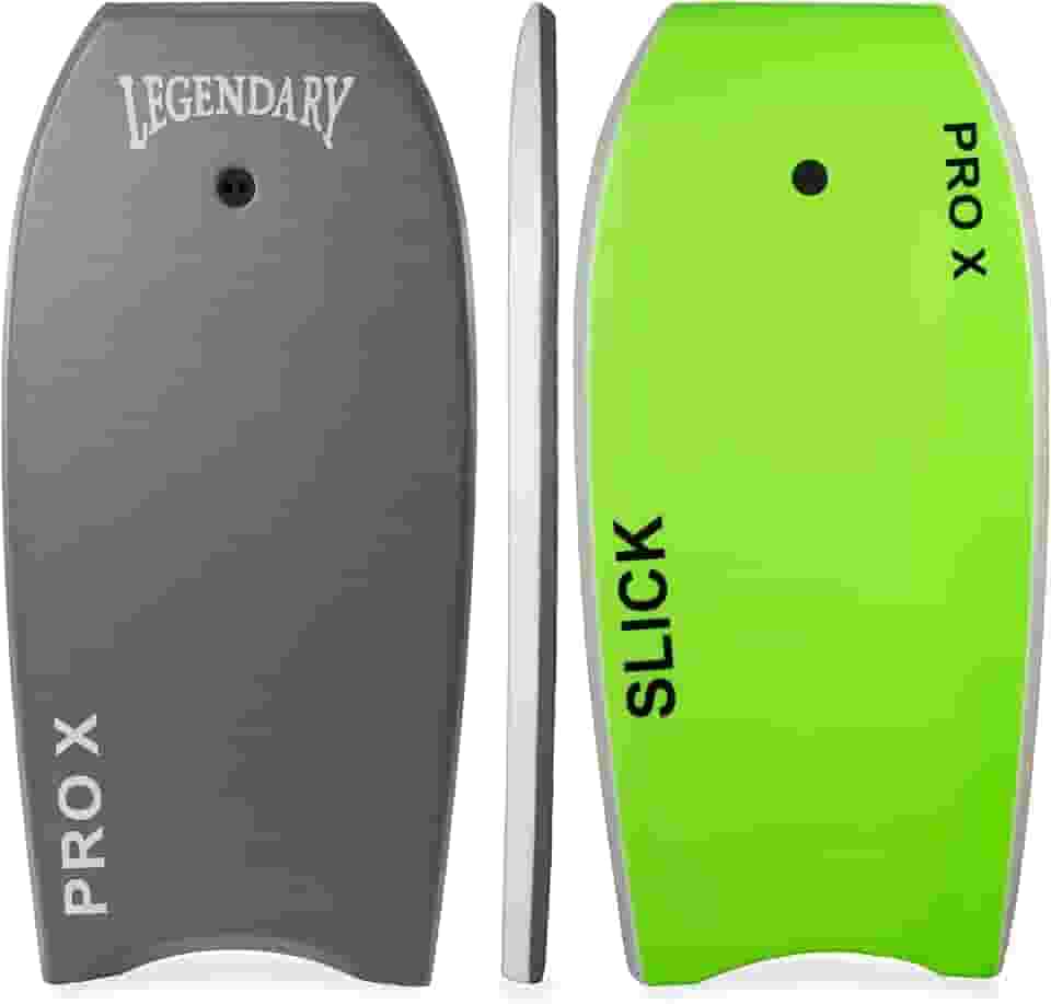 Prancha de bodyboard para praia com parte inferior rígida, boogie boards para crianças e adultos, lendário Pro X selado a quente com núcleo EPS, coleira