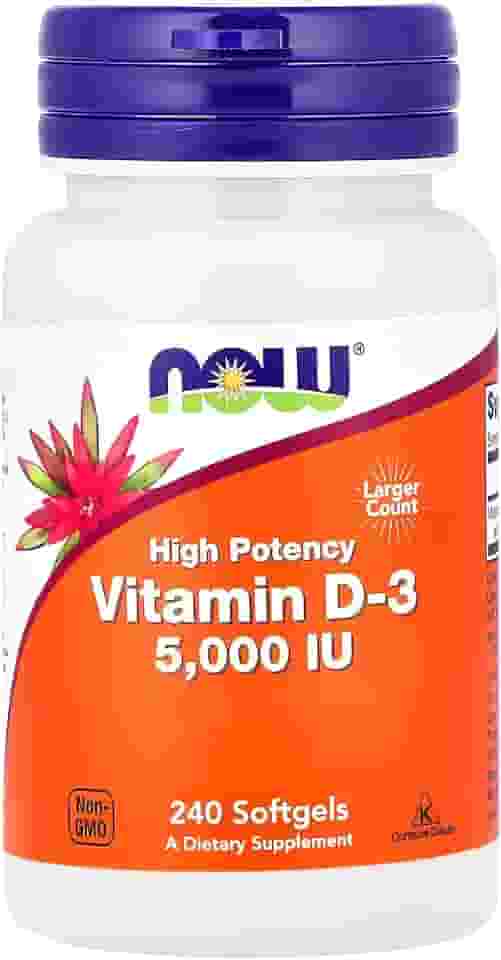 NOW Foods Vitamina D3 240 Cápsulas Importado