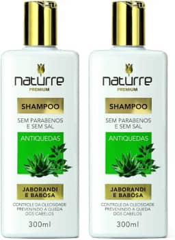 2 Shampoo Jaborandi Babosa Naturrê 300ml Força e Crescimento