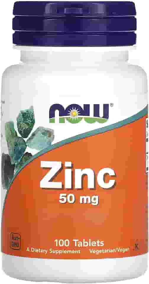 NOW Foods Gluconato de Zinco 50mg 100 Tablets Importado