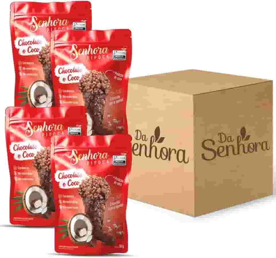 Pipoca Gourmet Chocolate e coco 90g (4 UN)