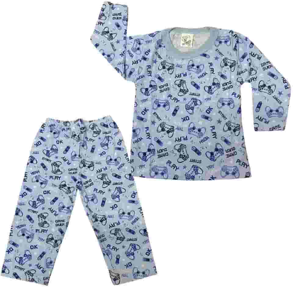 Pijama Manga Longa 100% Algodão Menino