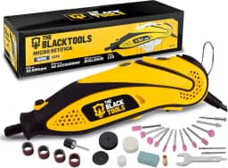 Micro Retifica Profissional 135w Elétrica Com Kit Acessórios 40 Peças Corte Desbaste Tmr135 The Black Tools