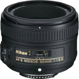 Nikon Lente AF-S FX NIKKOR 50 mm f/1.8G com foco automático para câmeras Nikon DSLR