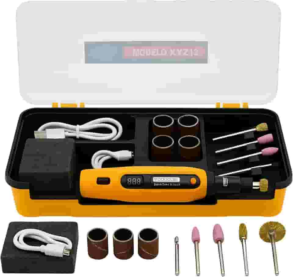 Mini Micro Retífica Digital Portátil á Bateria Recarregável Via USB ferramenta rotativa multifuncional para lixar, polir, perfurar, gravar, artesanato