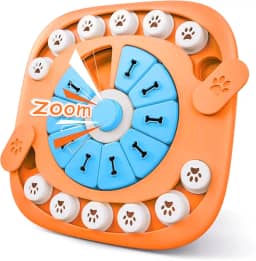 FOXMM Brinquedos de quebra-cabeça para cães, quebra-cabeça interativo para treinamento de QI e estimulação mental, distribuição de quebra-cabeças com design estridente para cães inteligentes grandes