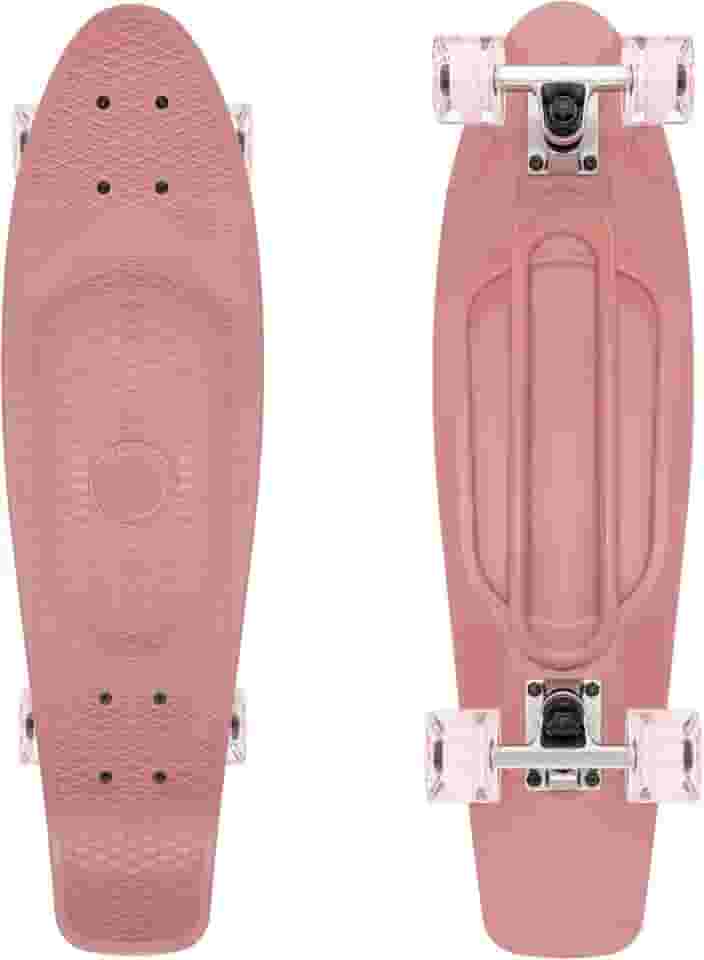 KMX Skate de 55 e 68 cm, skate clássico para iniciantes e avançados, mini cruiser board para meninos, meninas, crianças, estudantes, adultos, adolescentes (27 Dusty Rose)