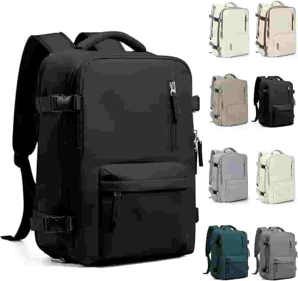 Mochila Executiva de Viagem Grande 40L Impermeável com Porta USB, Mochila Compartimento para Notebook, Mochila Feminina/Masculina Reforçada para Trabalho e viagem – VANOVA