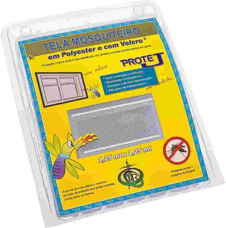 Tela Mosquiteiro Com Velcro Protej Branca