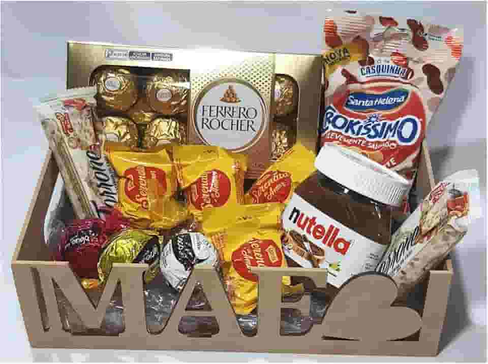 Cesta de Chocolates para Presente Mãe, Dia Das Mães, Aniversário Mãe