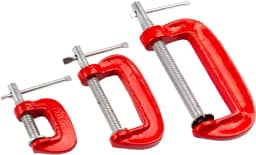 EDA 3KW, Grampos 'C' para Marceneiro, Vermelho, 3 Peças