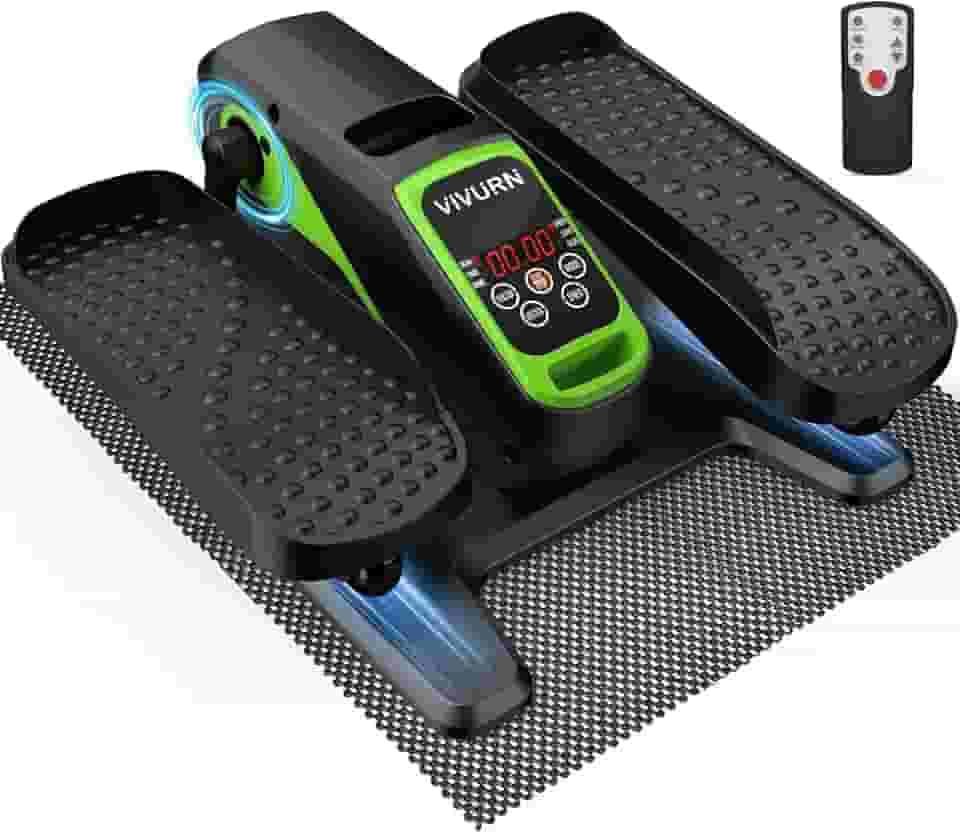 018 Mini exercitador motorizado de perna elíptico sob a mesa, 12 velocidades, 5 modos, enquanto está sentado para idosos, como visto na TV, com tapete antiderrapante, silencioso e portátil