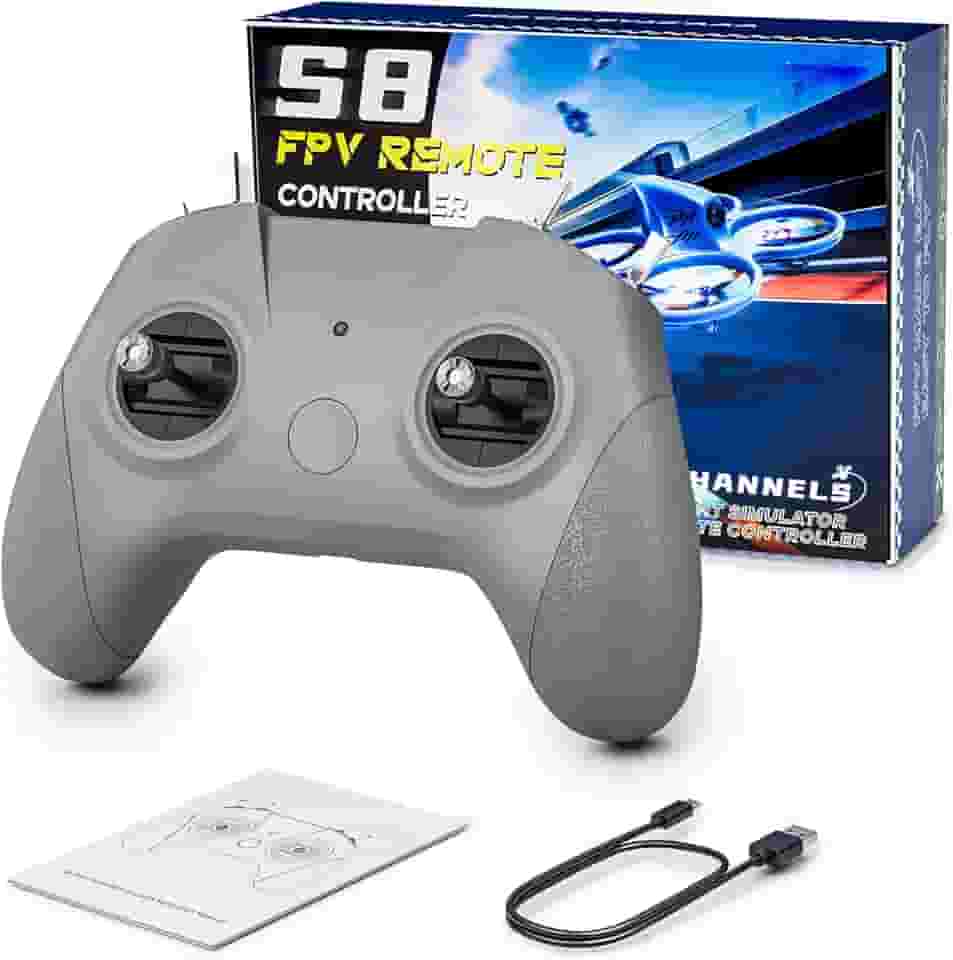 S8 Pro RC Flight Simulator Controller-8 Canais FPV Drone Controller para PhoenixRC/Realflight/FreeRider/DJI Virtual Flight Support Popular System & Platform