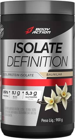 Whey Protein Isolado Isolate Definition 900g Sabor Baunilha Bodyaction