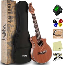 Ukulele Ukelele Tenor Ukelele Sapele de madeira Uke Professional 66 cm Ukelel para adultos iniciantes havaiano Uke vem com kit de iniciante Ukele inclui bolsa grande alça de afinador ukelel