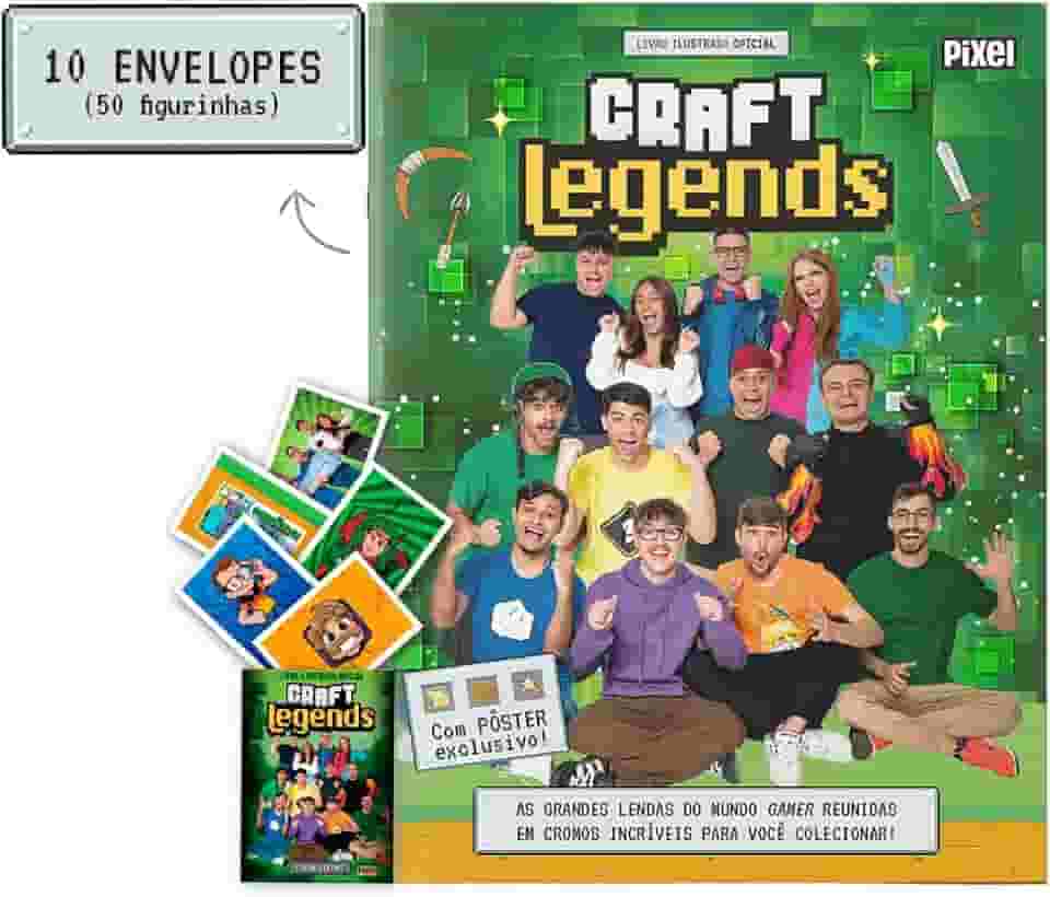 Álbum Oficial Craft Legends + 10 envelopes de figurinhas