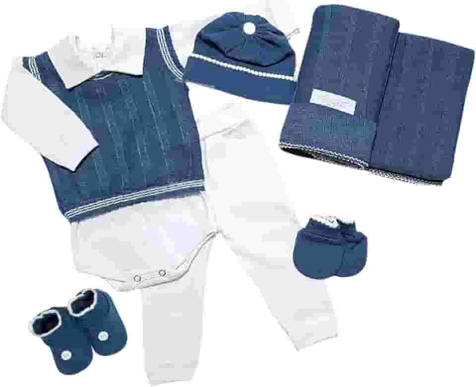 Kit Saida Maternidade Recem Nascido Menino - Jeans