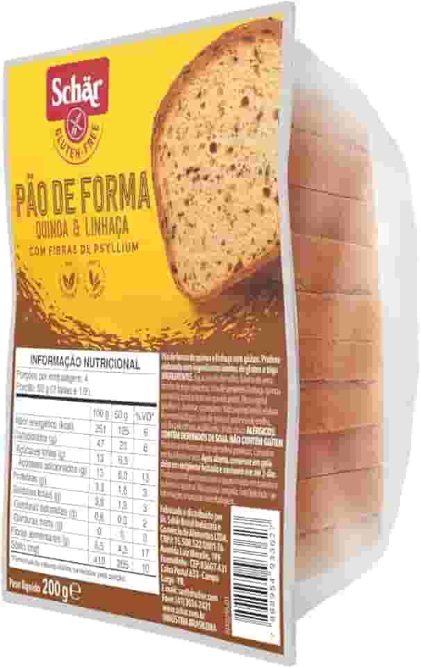 PÃO DE FORMA QUINOA E LINHAÇA 200G SEM GLUTEN