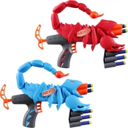 NERF Wild Venompack - Lançadores de Dardos inspirados em escorpiões, conjunto com 2 lançadores e 20 dardos de espuma, para crianças a partir de 6 anos
