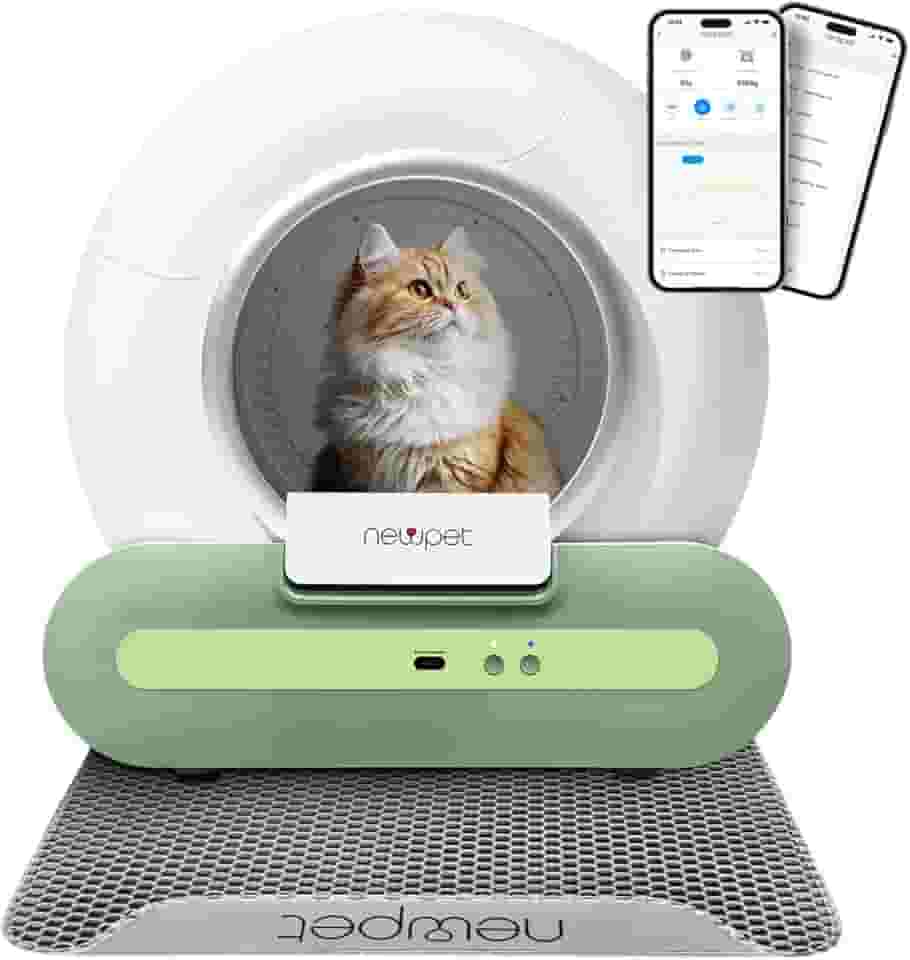 Caixa de areia para Gatos com Autolimpeza, Caixa de Areia Automática para Gatos de Grande Capacidade, Caixa de Areia para Gatos com Sensor de Movimento inteligente e Controle por APP