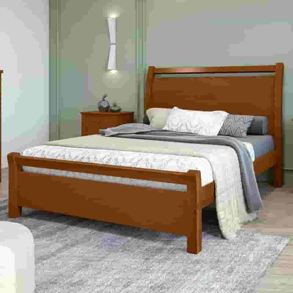 Cama de Casal Mdf/mdp 119x209cm Reali Frassino
