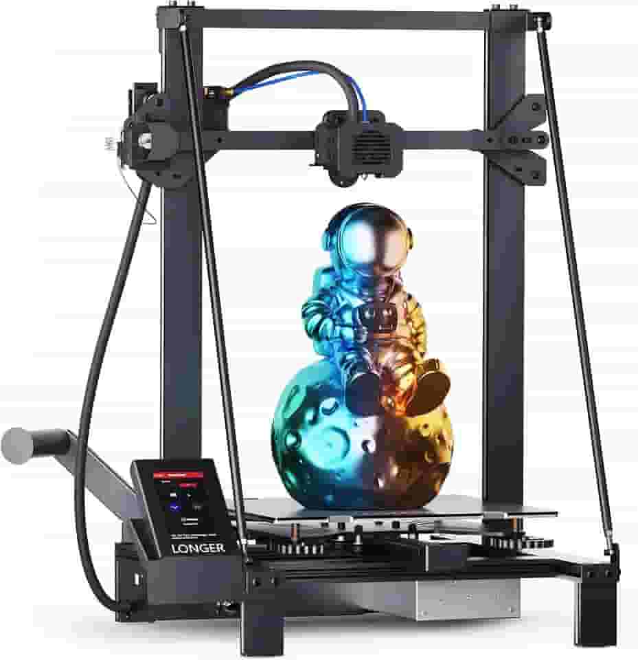 A impressora 3D Longer LK5 Pro com placa-mãe totalmente de código aberto, DIY para famílias e escolas, impressoras 3D FDM com um tamanho de impressão grande de 11,8x11,8x15,7 polegadas.