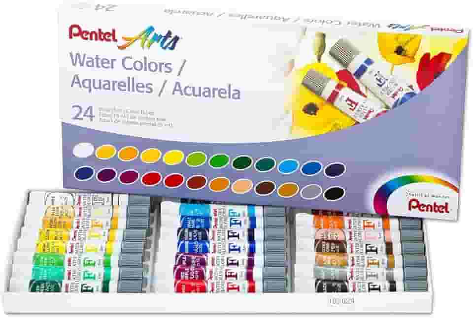 Pentel Tinta Aquarela Wfrs Arts à Base de Água 24 Cores WFRS-24