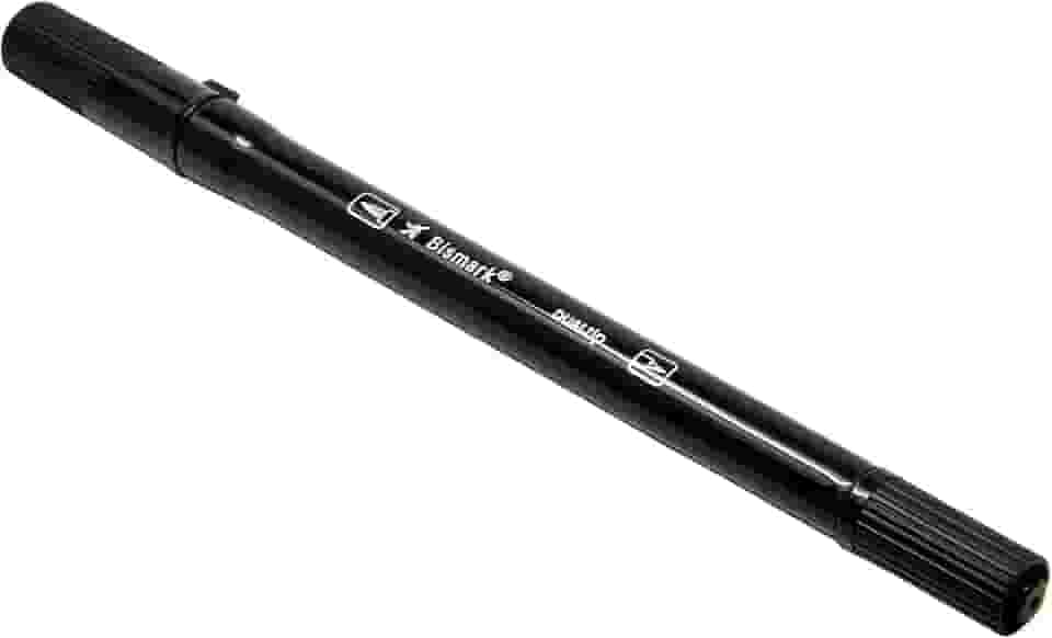 Marcador Dualtip, Bismark, PK0100CN15, Ponta Dupla, Preta